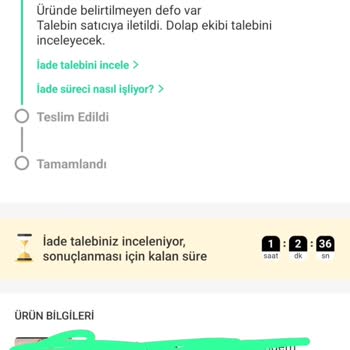 Dolap'ta İade Süreci Ve Kusurlu Ürün Sorunu