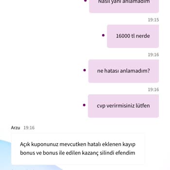 Onwin'de Hatalı Bonus İşlemi Ve İptal Edilen Çekim Talebi