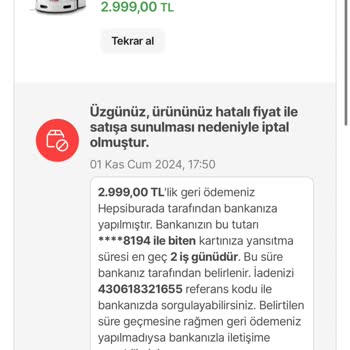 Yanlış Fiyatlandırma Ve İptal Mağduriyeti