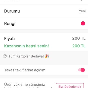 Gardrops'ta Takas Özelliği Hakkında Yetersiz Bilgilendirme