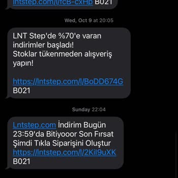 İstenmeyen SMS'ler İçin Çözüm Bekliyorum