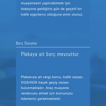 Tüvtürk Borç Ekranı Hatası: Muayene İşlemi Engelleniyor