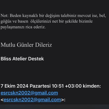 Yanlış Beden Ve Yetersiz Müşteri Hizmeti