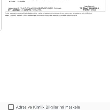 Hesabımdan Habersiz Çekilen Ücretler Hakkında Bilgi Talebi
