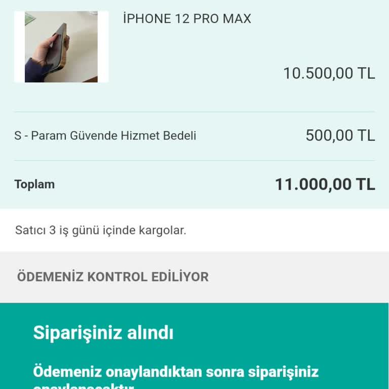 Sahte&nbsp;Param Güvende İle Ürün Aldım Param Gitti!