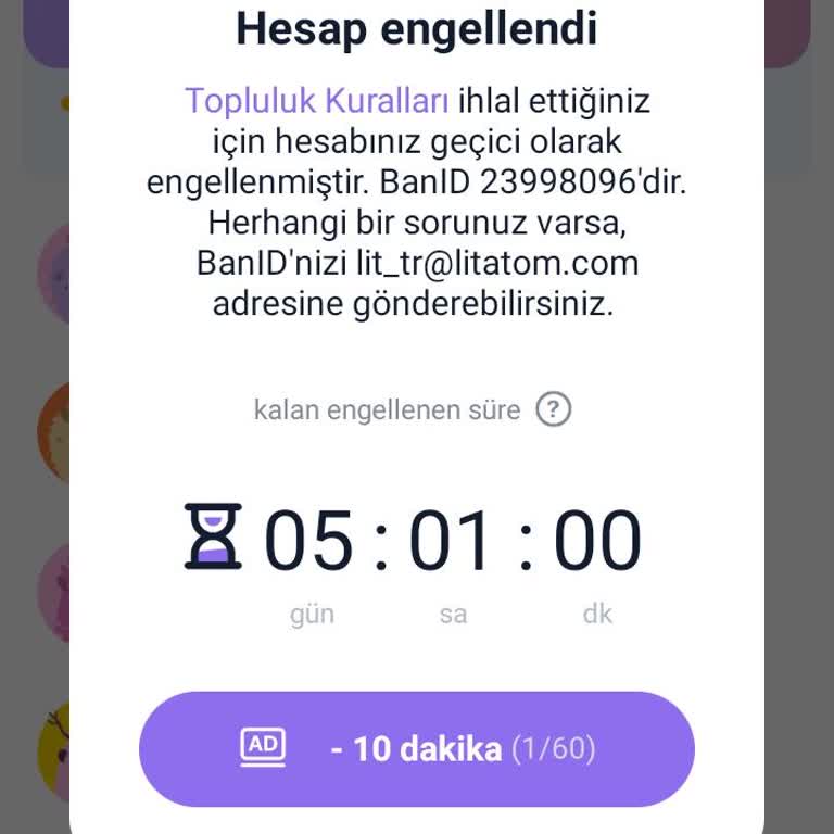 Sebepsiz Ban Kaldırma Talebi