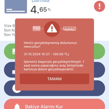 Ekomobil Yükleme Sorunu: Yüklenen Tutar Kartta Görünmüyor