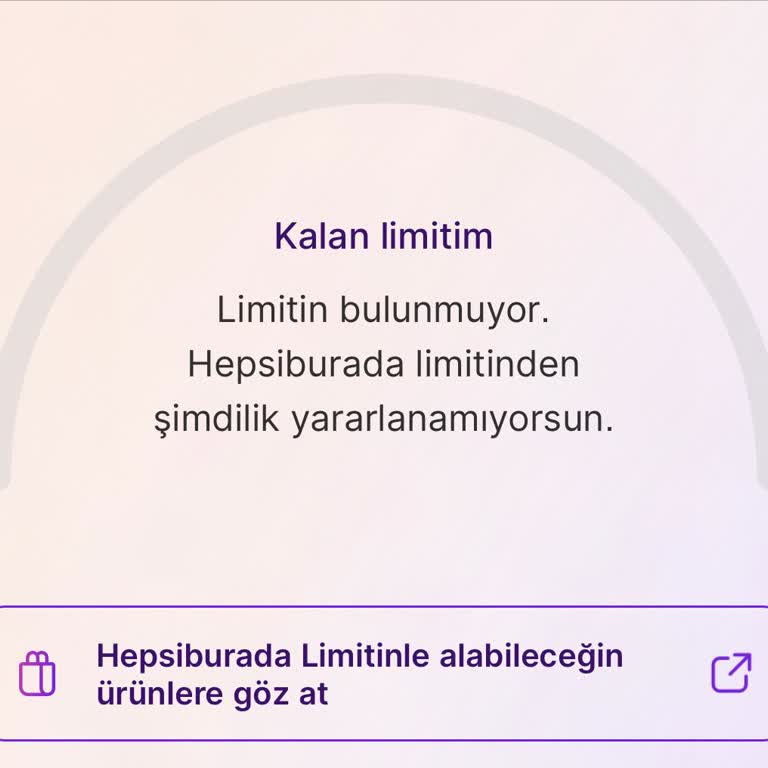 Hepsiburada Limitimin Aniden Kaldırılması