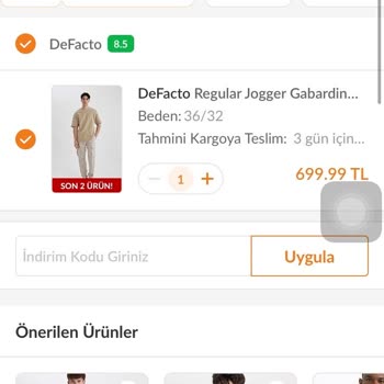 Trendyol'da Sepet Fiyatı Sorunu