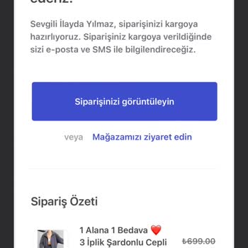 Kampanya Siparişim Hâlâ Kargoya Verilmedi