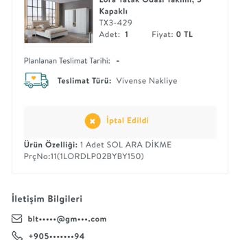 Vivense Eksik Parçalarla Gelen Mağduriyet Ve İptal Şoku