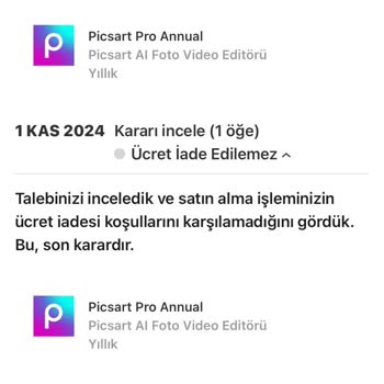 PicsArt Habersiz Yenilenen Abonelik Ve İade Sorunu
