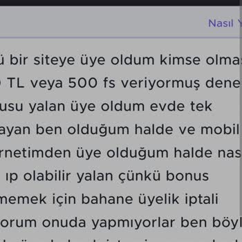 Deneme Bonusu Yalanı Ve İptal Sorunu