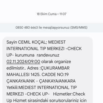 Check-up Randevusu Sorunu Ve Yetersiz Müşteri Hizmetleri