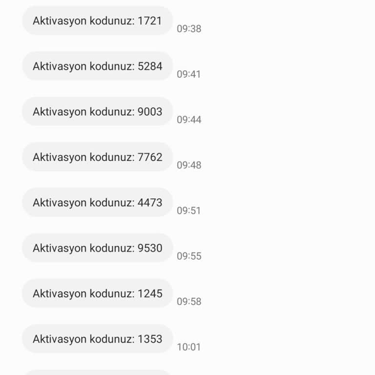 Yetkisiz Aktivasyon Kodu Mesajları