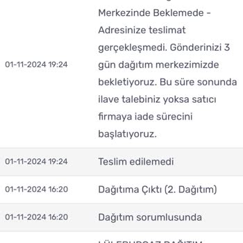 Kargo Teslimatında Yaşanan Aksaklık Ve İletişim Sorunları