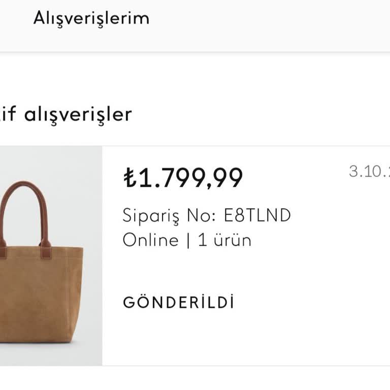 Mango'dan Alınan Çanta Teslim Edilmedi Ve İade Sorunu