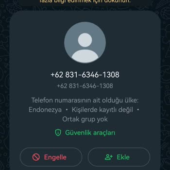 Yabancı Numaradan Gelen Mesajla İlgili Güvenlik Endişesi