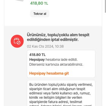 İndirimli Ürünler İptal Edildi