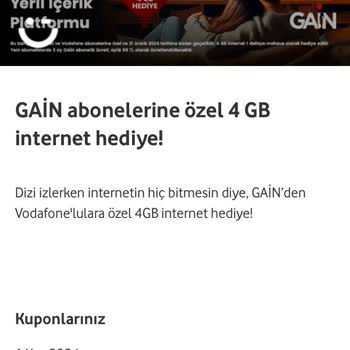 Vodafone'un Taahhüt Edilen 4GB Hediyesi Teslim Edilmedi