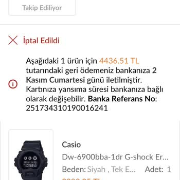 Trendyol'da Saat Alışverişinde İptal Şoku