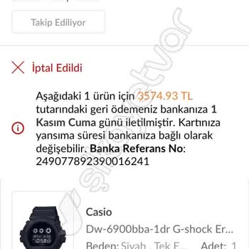 Trendyol'da İptal Edilen Saat Siparişleri Mağduriyeti