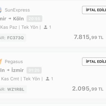 İptal Edilen Biletlerde Haksız Kesinti