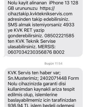 KVK Servisinde Garanti Kapsamındaki Ürüne Ekstra Ücret Talebi