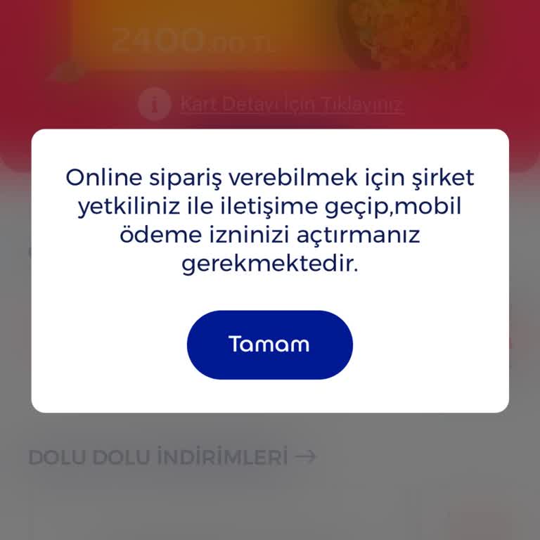 Edenred Kartımın Mobil Ve QR Ödemesi Kapalı