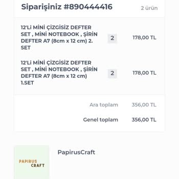 Papirus Craft Siparişim Hala Elime Ulaşmadı