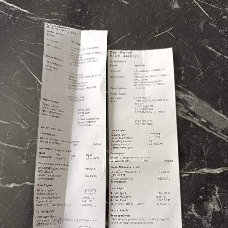 Bosch Kurutucu Arızası Ve Ekstra Ücret Sorunu
