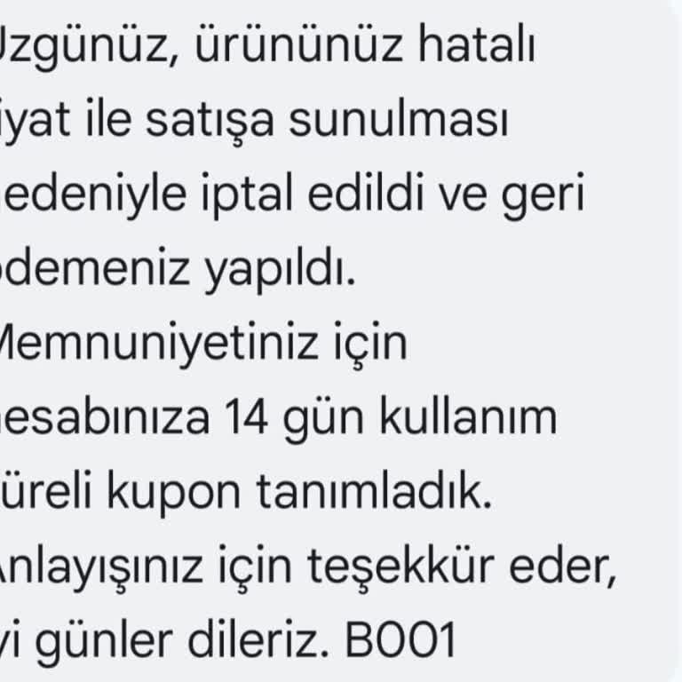 Görünmeyen Kuponlar Ve İptal Edilen Siparişler