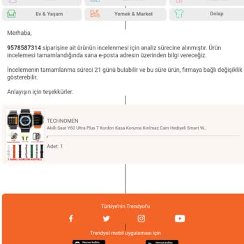 Trendyol'dan Aldığım Akıllı Saatte Bağlantı Sorunu