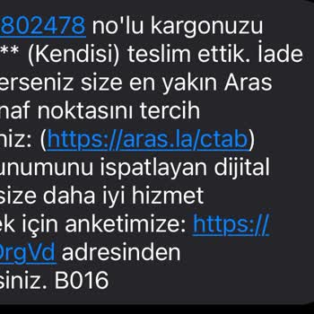 Teslim Edilmeyen Kargo Ve Yanıltıcı Mesaj Sorunu
