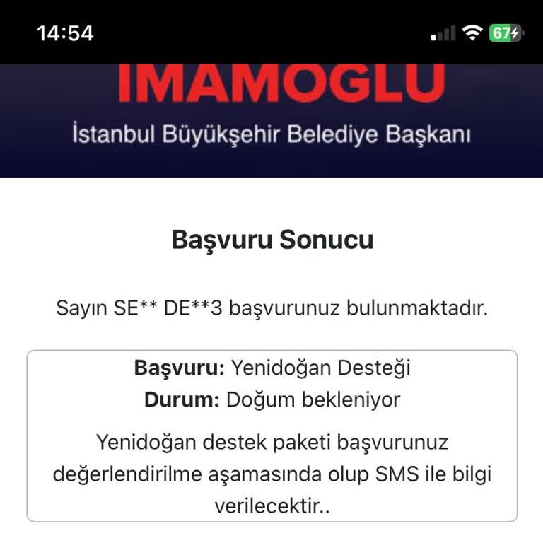 Yenidoğan Destek Paketi Başvuru Sorunu