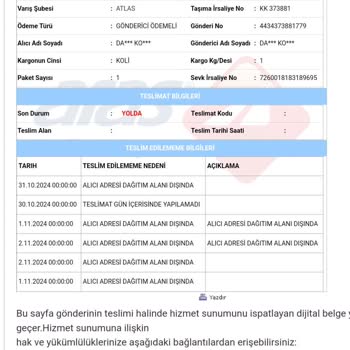 Aras Kargo'nun Sorumsuzluğuyla Mağduriyet