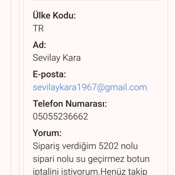 Sipariş İptali Ve Kalitesiz Ürün Sorunu