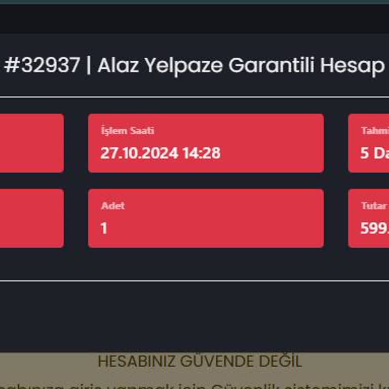 Odepin.com 'den Alınan Hesap İçin Onay Bekleme Sorunu