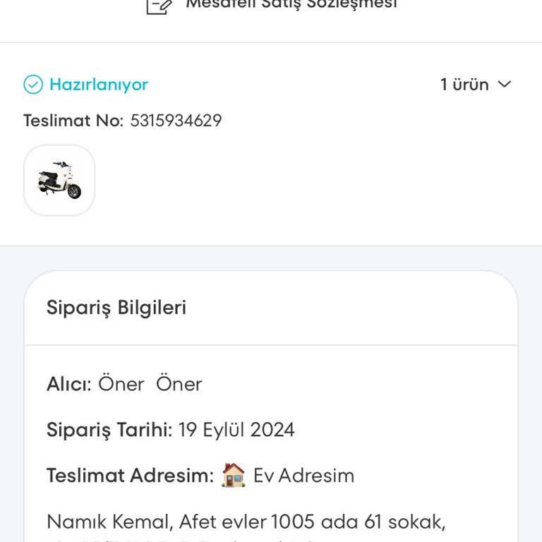 A101'den Aldığım Mopedin Teslimatında Gecikme