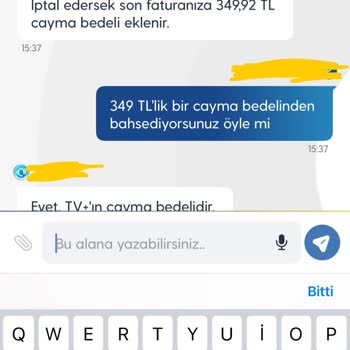 Turkcell TV Plus Cayma Bedeli Sorunu