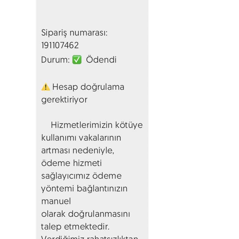 Letgo Üzerinden Gelen Şüpheli İşlem Uyarısı