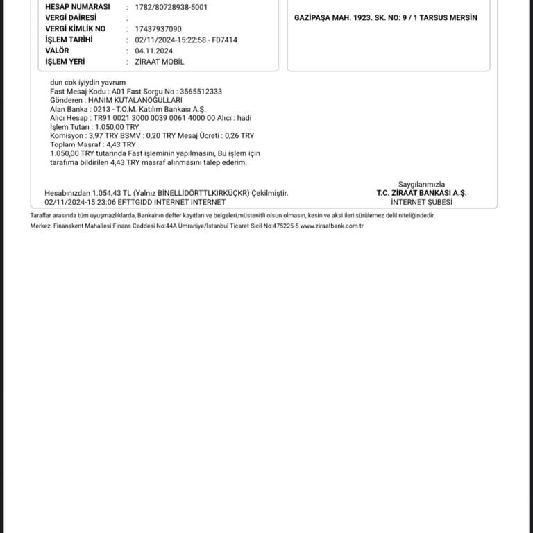 Yanlış Açıklama Nedeniyle Hesaba Geçmeyen Para