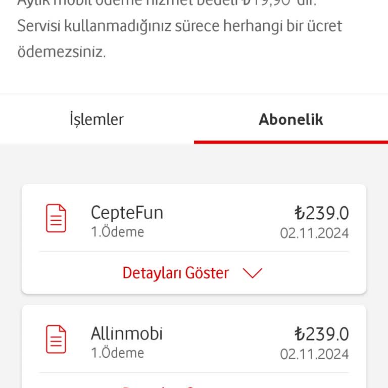 Bilinmeyen Abonelikler Ve Vodafone'dan Taşıma Tehdidi