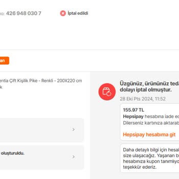 Evidea Sipariş İptali Ve Müşteri Bilgilendirme Eksikliği