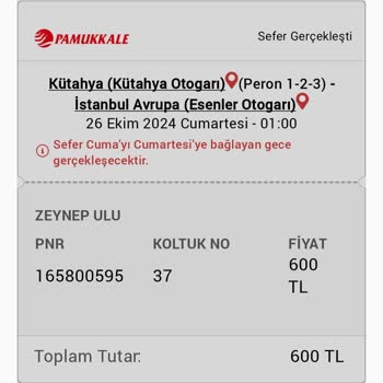İade Edilmeyen Bilet Ücreti Ve Ulaşılamayan Müşteri Hizmetleri