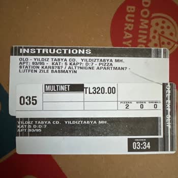 Kuryenin Saygısız Davranışları Ve Sipariş Notları Konusunda Çözüm Talebi