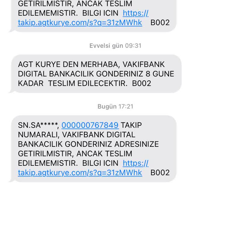 VakıfBank Kart Teslimatında AGT Kurye Sorunu