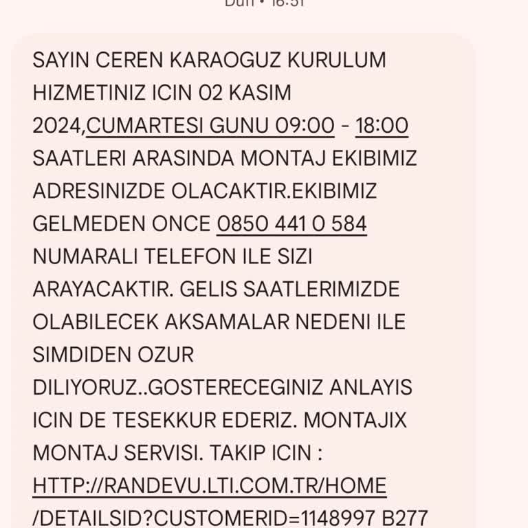 Montajix Firmasının Randevu İhlali Ve İletişimsizlik Sorunu