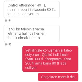 Eksik Pizza Ve Yetersiz İade Mağduriyeti