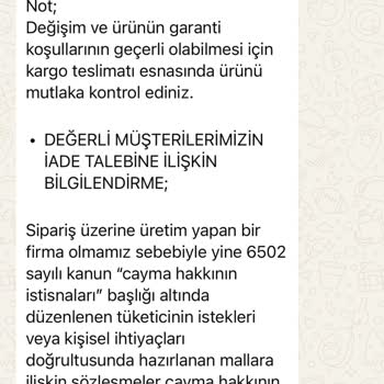 Stokta Denilen Ceket Kişiye Özel Çıktı İade Kabul Edilmiyor